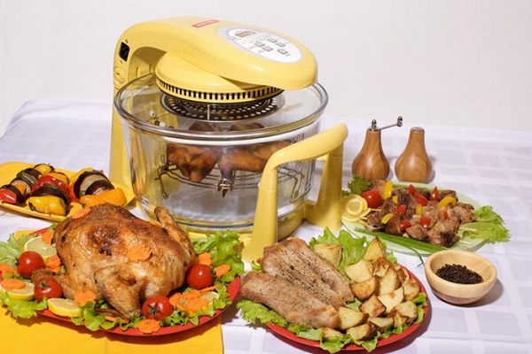 Several dishes and convection oven
