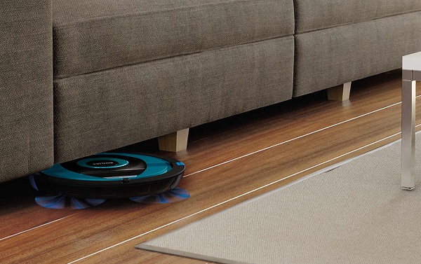Robot vacuum cleaner in work