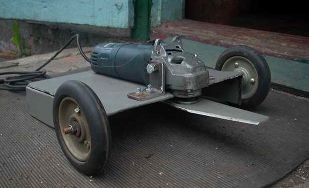 Lawn mower from the grinder