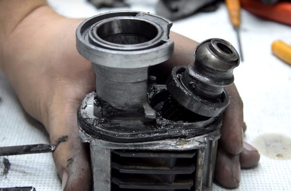 Bearing removal with a screwdriver