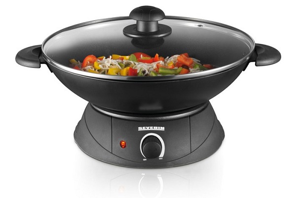 Electric wok pan