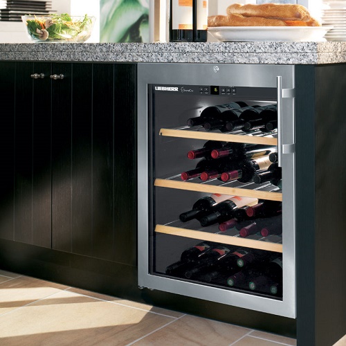 Wine cabinet under the table top