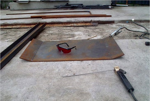 A metal sheet