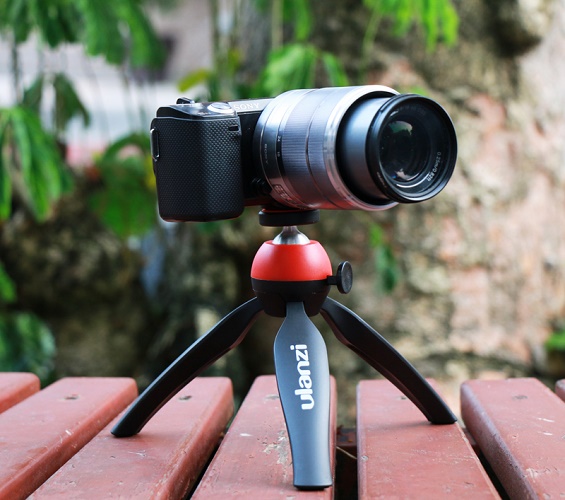 Camera on a tripod