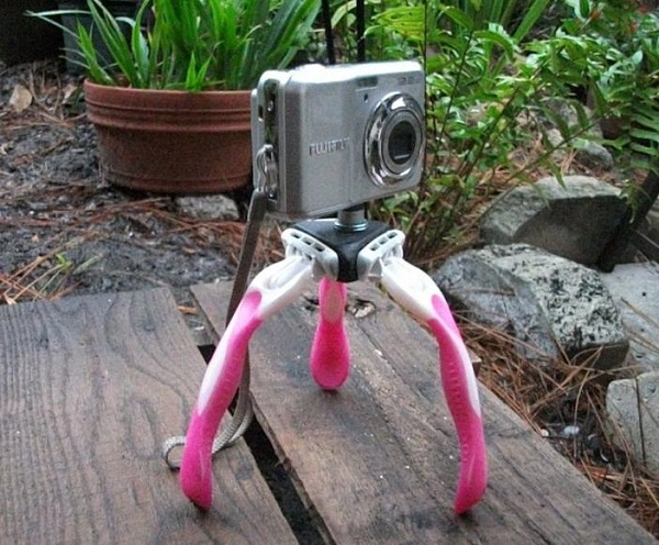 Camera on a tripod