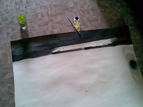 Painting cardboard paint