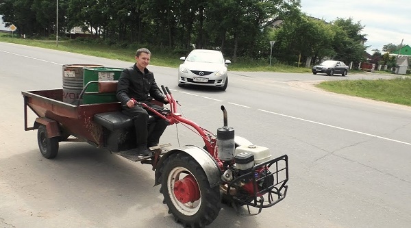 Homemade walking tractor