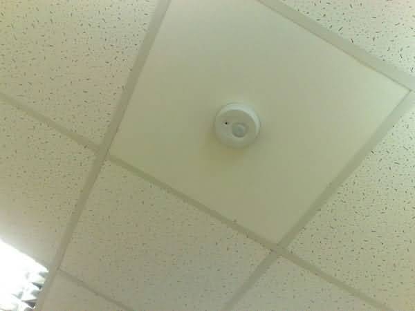 Hidden camera on the ceiling