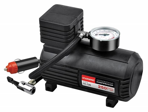Autocompressor with pressure gauge