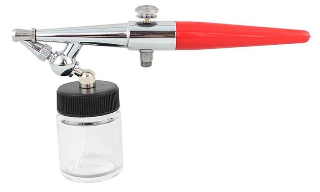 Exterior mixing airbrushes