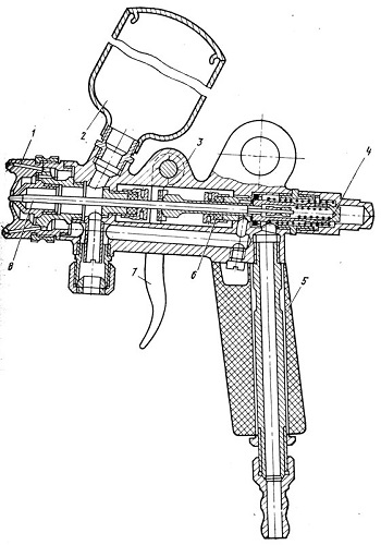 Pneumatic spray gun