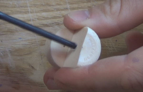 Hole under the handle