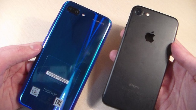 Two smartphones