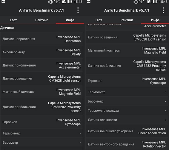 Specifications ZE550KL version AnTuTu