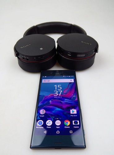 Smartphone with headphones