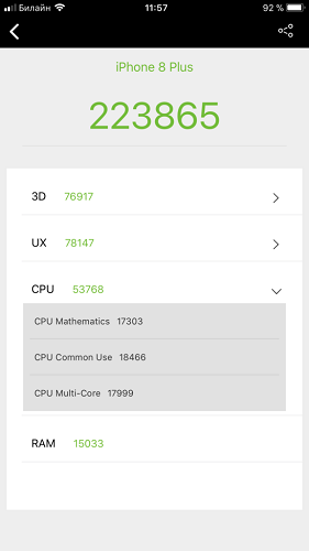 Performance iPhone