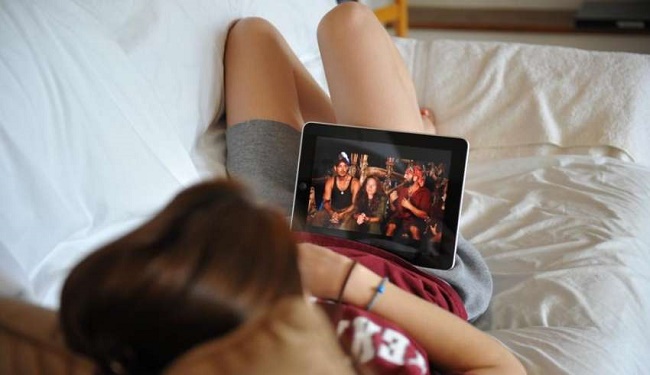 Girl with tablet