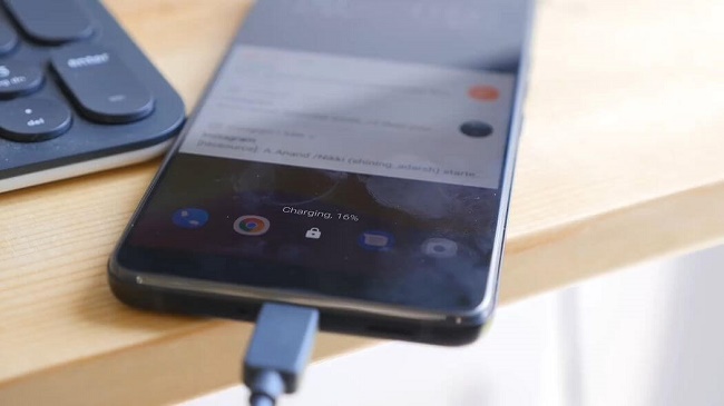 Charging the smartphone