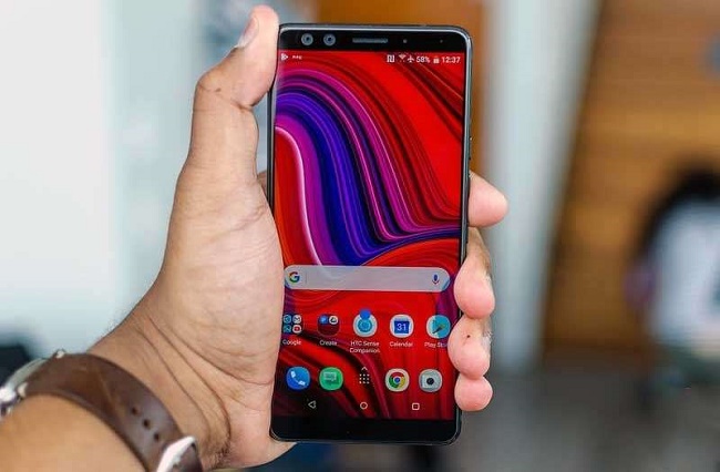 The front side of the smartphone