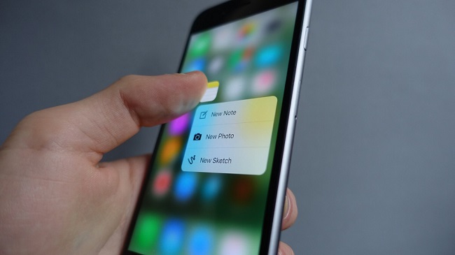 Tapping the screen
