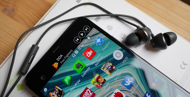 Smartphone with headphones